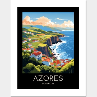 A Pop Art Travel Print of Azores - Portugal Posters and Art